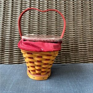 Longaberger Red and Yellow Basket